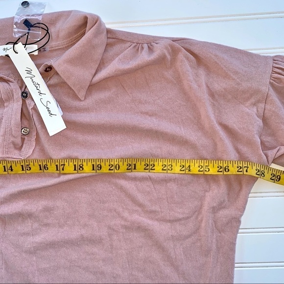 Button Front collared long sleeve Mustard Seed - Picture 9 of 11